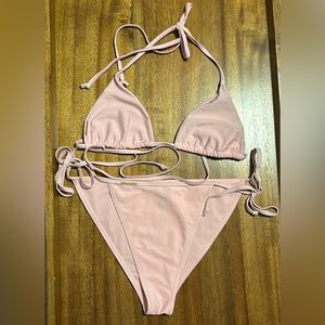 PrettyLittleThing Light Pink String Bikini